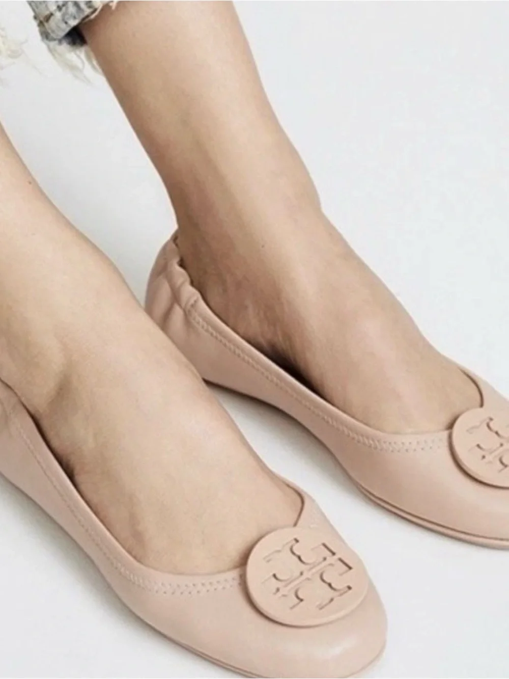 NIB Tory Burch Women’s Minnie Travel Ballet Flats in Goan Sand